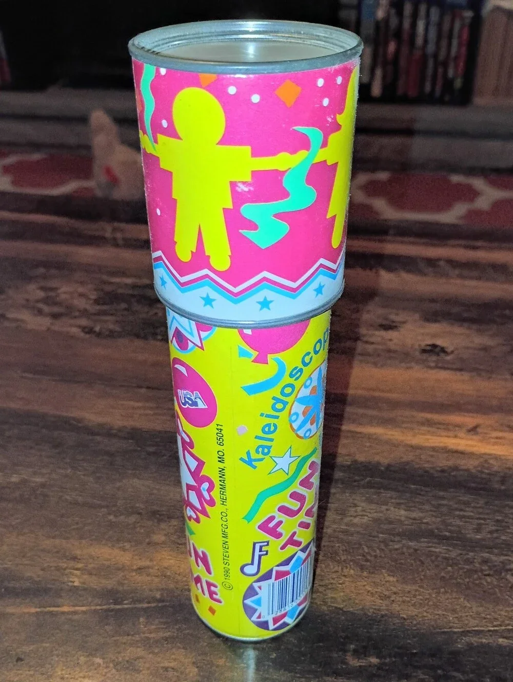 VTG 1990 Kaleidoscope Tube - Bright Pink & Yellow